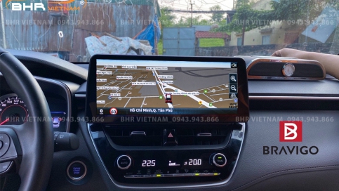 Màn hình DVD Android xe Toyota Cross 2020 - nay | Màn Bravigo nguyên khối